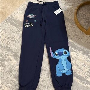 Disney Navy Blue Stitch Planet Joggers